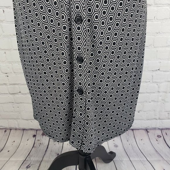 Laundry Summer Dress Womens 4 Grey Button Up Sleeveless Collared By Shelli Segal - Picture 6 of 8